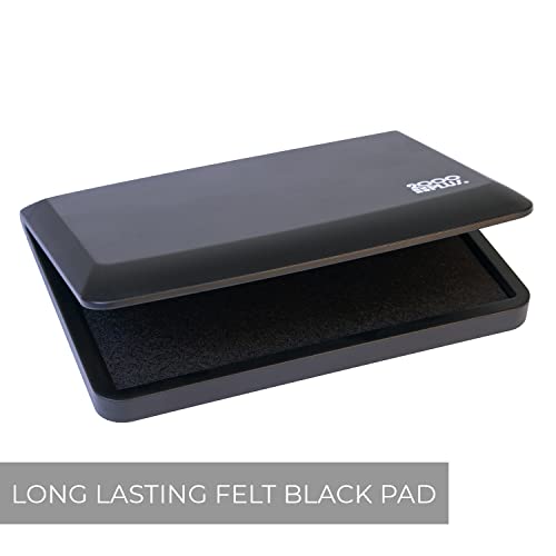 2000 Plus Stamp Pad, Felt, Size No.1, 2-3/4" X 4-1/4", Black Ink (090406) #TOP2
