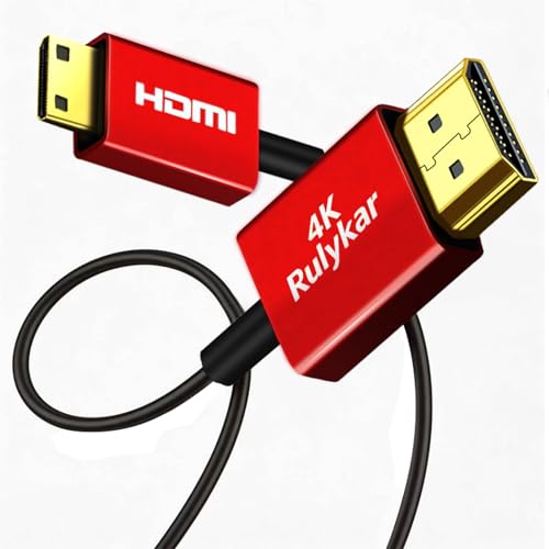 4K �~�j HDMI 2.0 �P�[�u�� 9.8ft/3m�A������ 48Gbps Rulykar ���^HDMI�R�[�h ��2.5mm�A4K@60Hz�A�J�����A�J���R�[�_�[�A�^�u���b�g�A�O���t�B�b�N�X/�r�f�I�J�[�h�A�m�[�g�p�\�R���A���Y�x���[�p�C�ȂǂɑΉ�