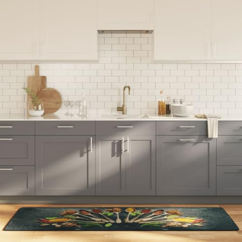 Tapis devant évier moderne multicolore en velours lavable 60x180 cm - 3