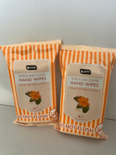 B.pure Tropical Burst Scented Hand Wipes with Hibiscus Extract image 4