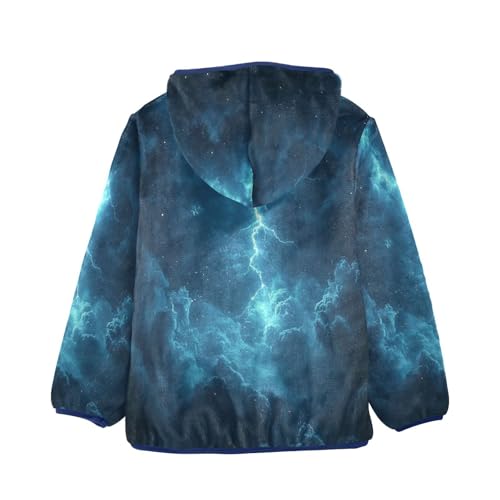 Lightning Cool Toddler Fleece Jacket Girl Boys Hooded Fleece Jacket Coat Warm Outwear Zip-up 3-10T2