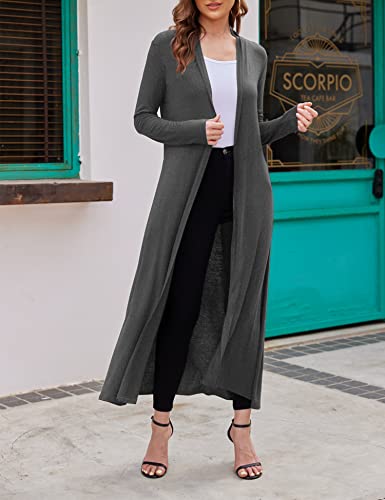 Image of Bluetime Women Floor Length Open Front Cardigan