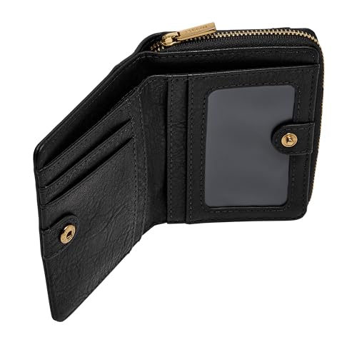 Image of Fossil Women's Logan RFID-Blocking Leather Mini Multifunction Bifold Wallet
