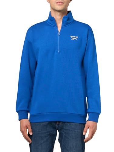 プロフ確認ください Reebok Men's Identity Small Logo Fleece 1/4 Zip Sweatshirt