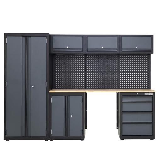 TRUTZHOLM Werkstattwand 13-TLG. Werkstatteinrichtung 260 x 183 cm...