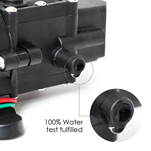 12V Dc Fresh Water Pump With 2 Hose Clamp 12 Volt Diaphragm Pump Self Priming Sprayer Pump With Pressure Switch 4.5 L/Min 1.2 Gpm 110 Psi Adjustable For Rv Camper Marine Boat Lawn #TOP6