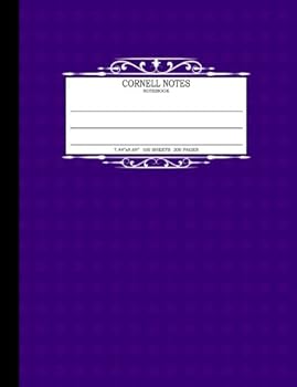 Cornell Notes Notebook : 7. 44 X9. 69 - 200 Pages: Cornell Note-Taking System Composition Book for High School College University Students - Elegant Fancy Purple