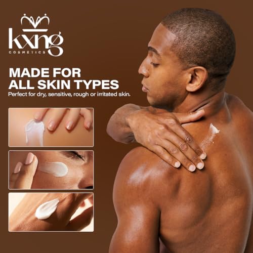 Image of KXNG Cosmetics Organic Shea Body Butter Cream - 4oz | Mens Body Butter for Black Men & Women with Shea, Cocoa, Mango & Coconut Oil | Moisturizing Cream for Hands, Feet & Skin - Zaddy