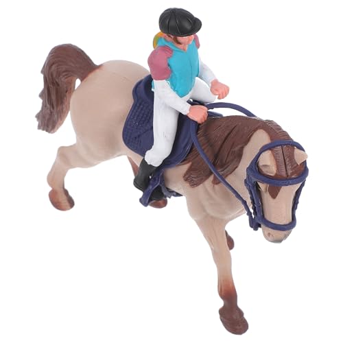 PERSELOSO 農場シーン再現リアル騎馬人形模型 屋内外装飾用創造的な馬フィギュア 教育ツールとしても使用可能な多用途ファームホーストイ
