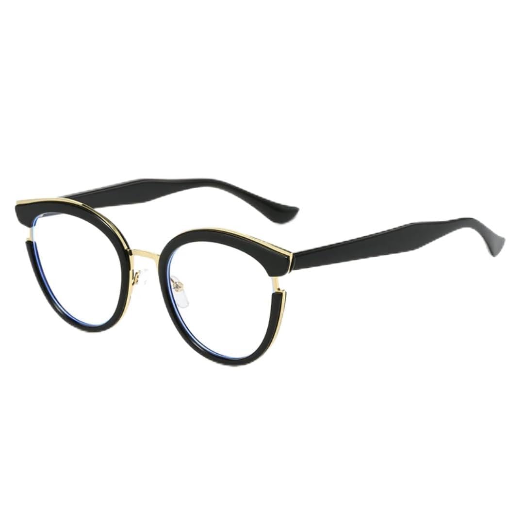 Monture œil de chat transparente et lunettes rondes rétro léopard avec charnière à ressort - 8