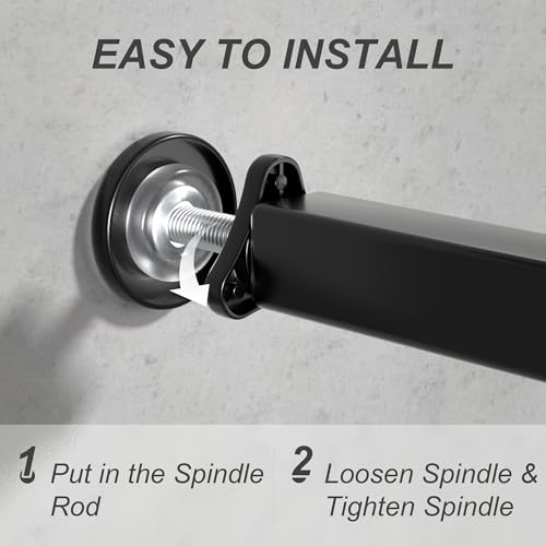 BalanceFrom Baby Gate Threaded Spindle Rod, 4 Pack M8 (8mm) Replacement Bolt Part for Baby & Pet Pressure Mounted Safety Door, Extra Long Wall Mounting Accessories Screws Rods for Stair Gates, Black