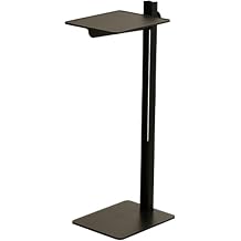 Sofa Armrest Tray Table for Couch, Metal Edge Table with Lifting Table Top, Easy to Assembly Side Table, C Shaped Small Coffee Table, End Table for Sofa Bed Bathtub,White
