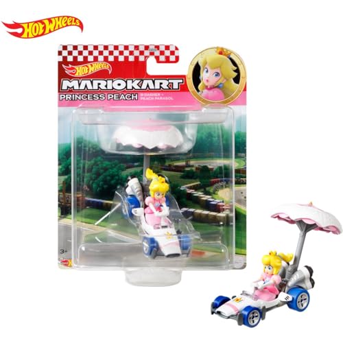 Hot Wheels Bundle 4 Autos Mario Kart Mario Luigi Peach DK miniatura 3
