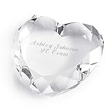 Clear Crystal Heart Shaped Paperweight (Free Customization) - Things Remembered