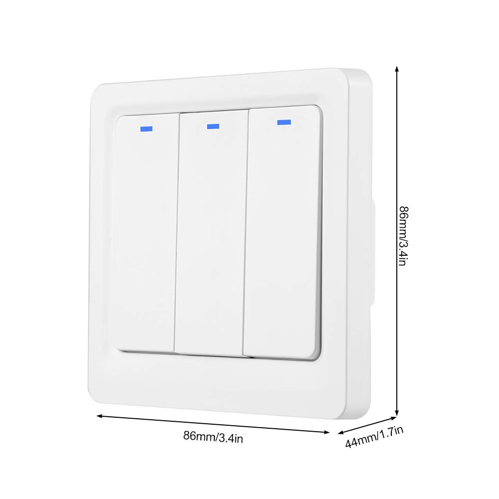 Interruttore luce touch WiFi Smart Wall, controllo vocale compatibile con Home EU 100 250V 15A