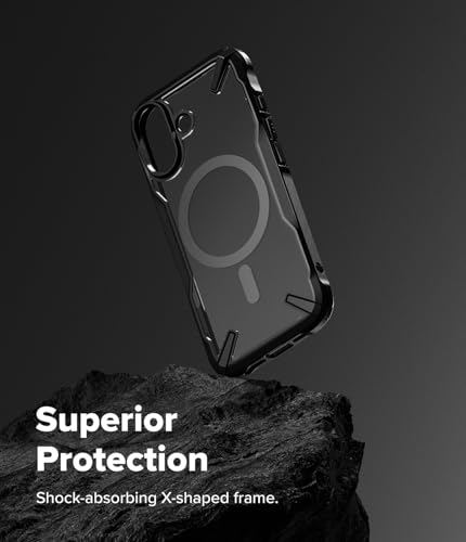 Image of Ringke Fusion-X Magnetic Compatible with iPhone 17 Case Back Cover [Strong Magnet] Military Protection Transparent Hard Back Advanced Protection TPU Bumper - Magnetic Black