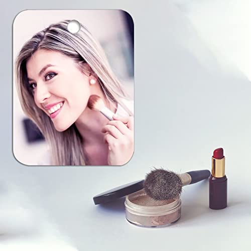 Shower Mirror Shaving Mirror Acrylic Mirror Small Mirror Travel Makeup Mirrors Bathroom Mirror Wall Hanging Plastic Mirror For Women Men 11" X 7.48" With 1 Adhesive Hooks #TOP2