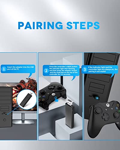 Wireless Adapter For Xbox One Controller, Olclss Usb Adapter Suitable For Pc, Laptops, Tablets, Windows 7 8 10, Fit For Xbox One, One S, One X, Elite 1, Elite 2 Controller #TOP5