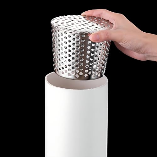 4 inch PVC Termination Cap Vent Cover Screen,Round Furnace PVC Pipe Stainless Steel Roof Vent Cap,Installation not required that elbow,adapter or coupling (Applicable 4 inch Pipe)