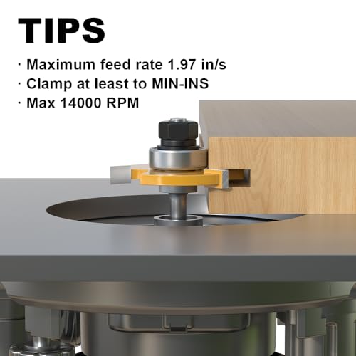 Image of Slot Cutter Router Bit 1 /4 Shank, 3 Wing Slotting Cutter Router Bit for T-Molding Slot Cutting | 1 /4 inch Carbide Height