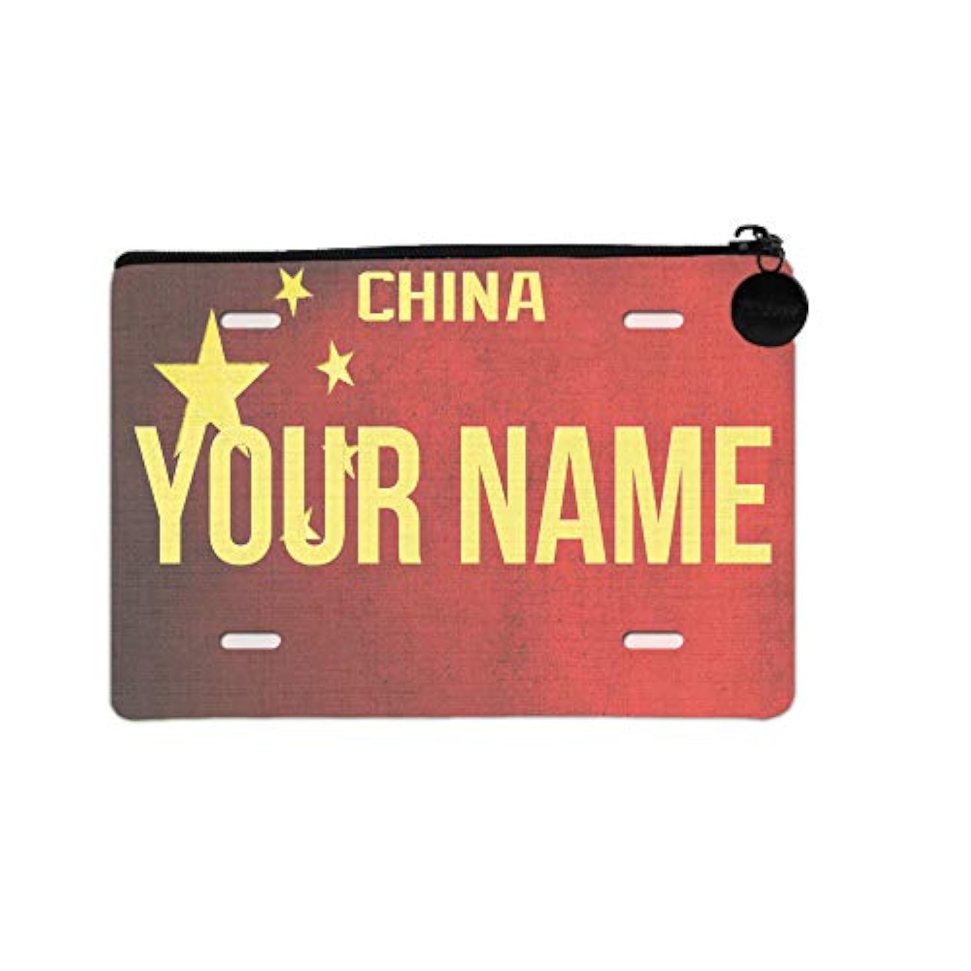 Personalized Custom Name Country Linen Bag with Zipper