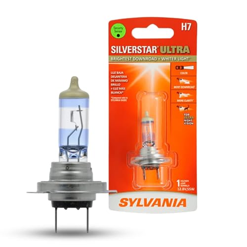 SYLVANIA - H7 SilverStar Ultra - High Performance Halogen Headlight Bulb High Beam Low Beam and Fog Replacement Bulb Brightest Down Road with Whiter Light Tri-Band Technology (Contains 1 Bulb)