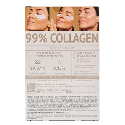 IROHA NATURE - Parches Ojos 99% Colágeno con Bruma | Cosmética Coreana Efecto Reafirmante | Atenúa Arrugas y Ojeras | Hidratación Profunda, Firmeza y Luminosidad | 3 Pares - imagen 3