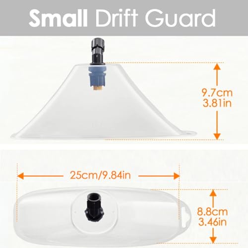 Retractable Sprayer Wand with Drift Guard Shield - Prevents Droplet Drift for GardeningSprayer Accessory, Nozzle with Guard (Small Drift Guard, 2) by VANPET - Used condition - Image 2
