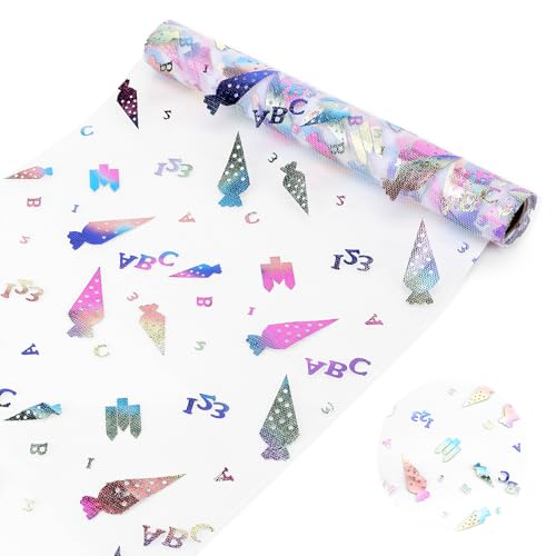 Schulanfang Tischläufer, 5m Schuldeko Tischläufer, 123 ABC Tischdecke, 28cm tischdeko Einschulung mädchen