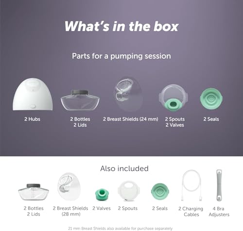 Image of Elvie - Double, Wearable Breast Pump w /App - The Smallest & Quietest - Portable - Hands Free & Discreet - Automated with Four Personalized Settings