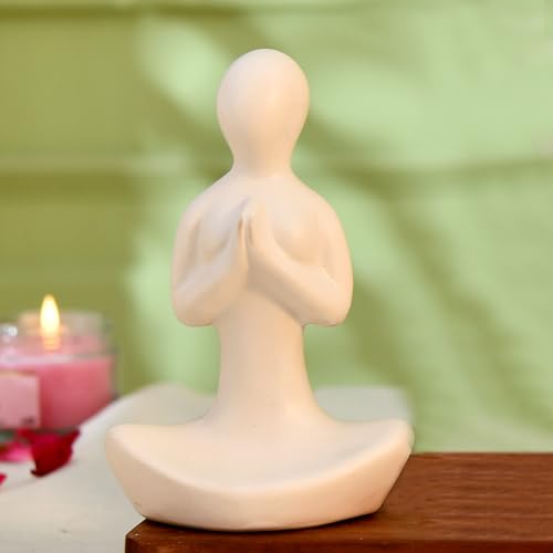 Image of CraftVatika Home Decor Decoration Items for Living Room, Modern Art Lady Yoga Posture Set of 3, Decorative Showpiece Gift for Women, Housewarming Wedding Gifts, Office Shelf Decorations