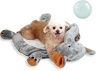 WEOK Heartbeat Puppy Toy, Dog Anxiety Relief Toys with Heartbeat, Dog Heartbeat Toy Bed Mat for Anxiety, Puppy Heartbeat Sleep Aid Comfort Toy for Puppy Dogs Cats Pets