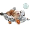 WEOK-Heartbeat-Puppy-Toy-Dog-Anxiety-Relief-Toys-with-Heartbeat-Dog-Heartbeat-Toy-Bed-Mat-for-Anxiety-Puppy-Heartbeat-Sleep-Aid-Comfort-Toy-for-Puppy-Dogs-Cats-Pets WEOK Heartbeat Puppy Toy