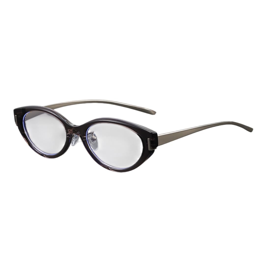 Occhiali da sole cat-eye da donna, stile vintage, ovali, con montatura piccola in metallo, protezione UV, alla moda