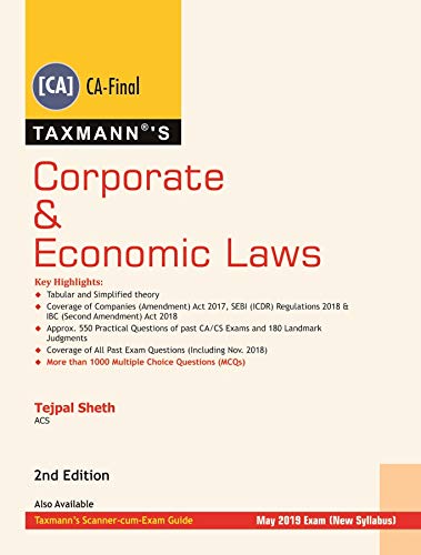 Corporate &amp; Economic Laws (CA-Final)(May 2019 Exam-New Syllabus)