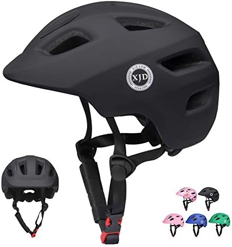 XJD Toddler Helmet Kids Bike Helmet Baby Multi-Sport Adjustable Skateboard Helmet for Kids Boys Girls Infant Helmet Lightweight Scooter Helmet for Child 5-8 Years Old, Black S