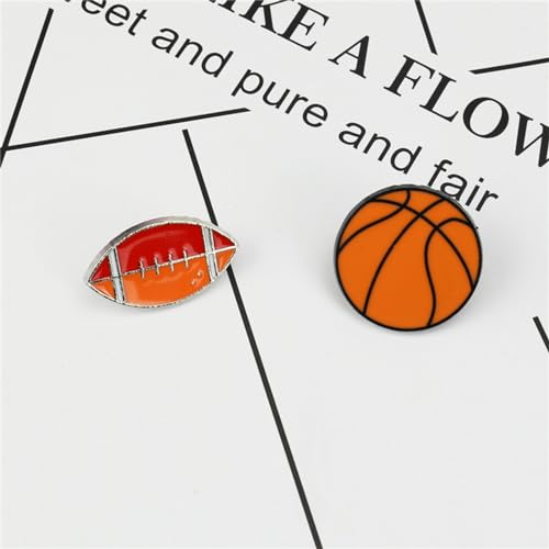 Image of MALOYANVE Basketball Stands Brooch Pin for Men Women Creative Fashion Enamel Sport Theme Pin Basketball Hoops Label Pin Badges Jacket Shirts Bag Decor