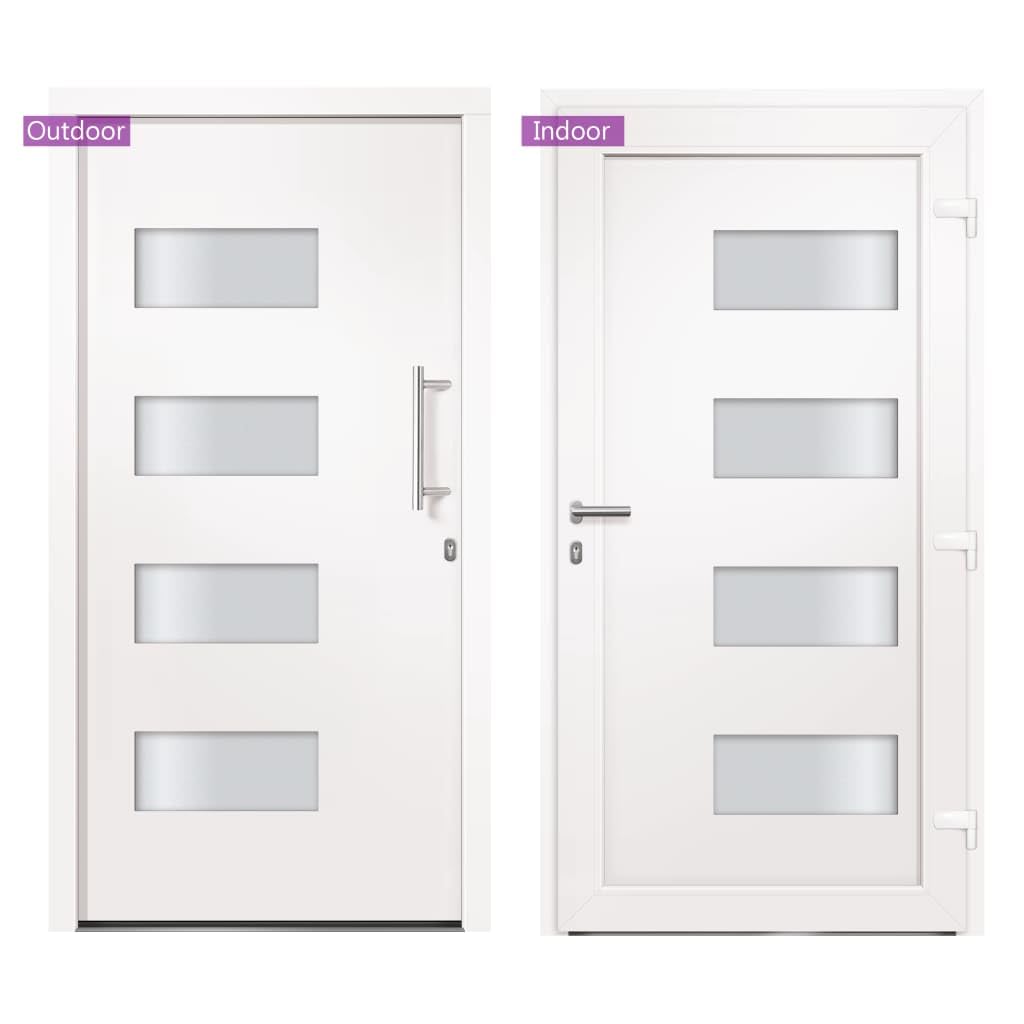 Drzwi do domu aluminium i PVC białe 100x210 cm