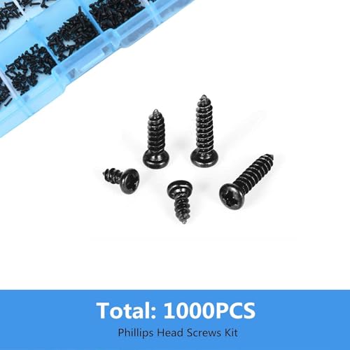 Kit de tornillos autorroscantes para electrónica 1000 pcs miniatura 7