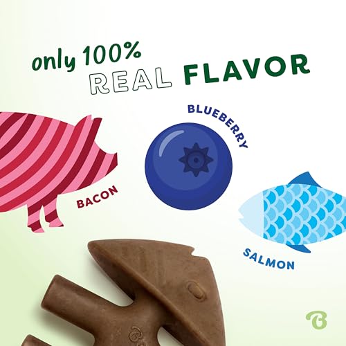 Image of Benebone Limited Edition Blueberry Large 4-Pack Dog Toys for Aggressive Chewers, Durable Dog Bones, Made in USA, Dog Toys for Large Dogs Under 90 lbs