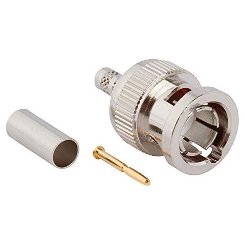 Fiche BNC mâle droit 75Ω Amphenol 031-70537-12G à serrage téflon haute durabilité