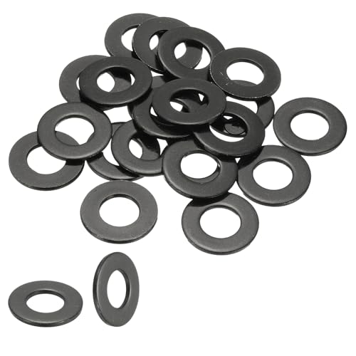 Rondelles plates noires PATIKIL en acier inoxydable 304 pour vis et boulons M14 | Lot de 20