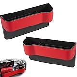 🚗【Ampliamente Utilizado】 La caja organizadora lateral del asiento del automóvil puede agregar espacio de almacenamiento adicional para que usted almacene cosas, como teléfonos inteligentes, boletos de estacionamiento, billeteras, vasos de agua, etc. Aplicable a todos los modelos.