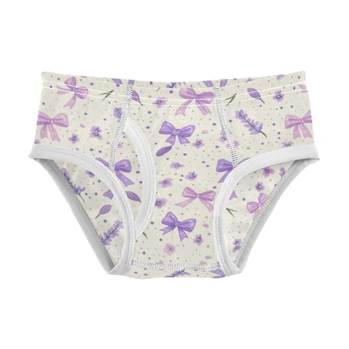 Wusikd Lavender Bows Boys' Underwear Cotton Boys Briefs Soft Toddler Underwear 2T