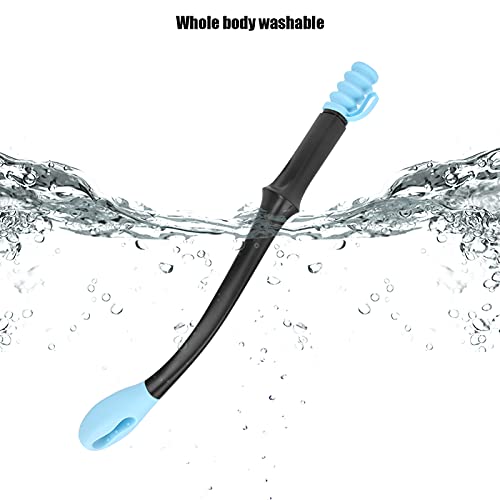 WC Abwischhilfe Long Handle Reach Comfort Bottom Wiper Selbstwischassistent für Einen Unabhängigen Alltag Haushalts-Toilettenhilfewerkzeug für ältere Schwangere Frauen 15.7 Zoll(Blau)