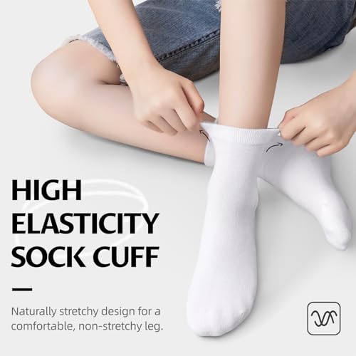 6 Pack Kids Socks Girls Socks for School Uniform Soft Cotton Seamless Toe Athletic Crew Socks2