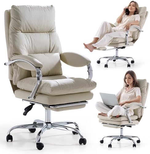 EMIAH Silla de Oficina Ejecutiva con Reposapiés,Silla de Escritor...