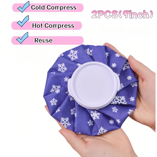 Image of Hot and Cold Reusable Ice Bag for Sport Injuries Ice Pack for Injuries, Hot & Cold Therapy, Teeth Pain Cold Pack, Headaches Cold Ice Bag Hot Cold Therapy for Head Shoulder Back Knee 2PCS (Pack of 2)