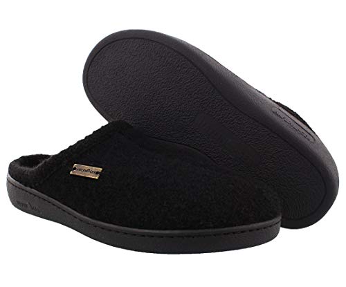 HAFLINGER Unisex AT Wool Hard Sole Slippers, Black, 40EU