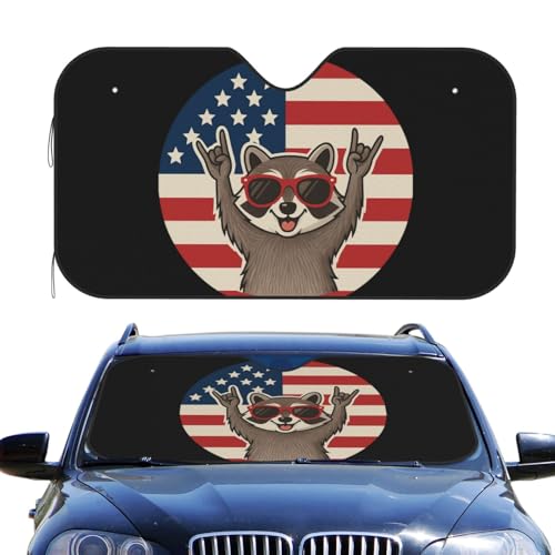 Couvre-soleil auto isolation UV avec motif drapeau américain pour van